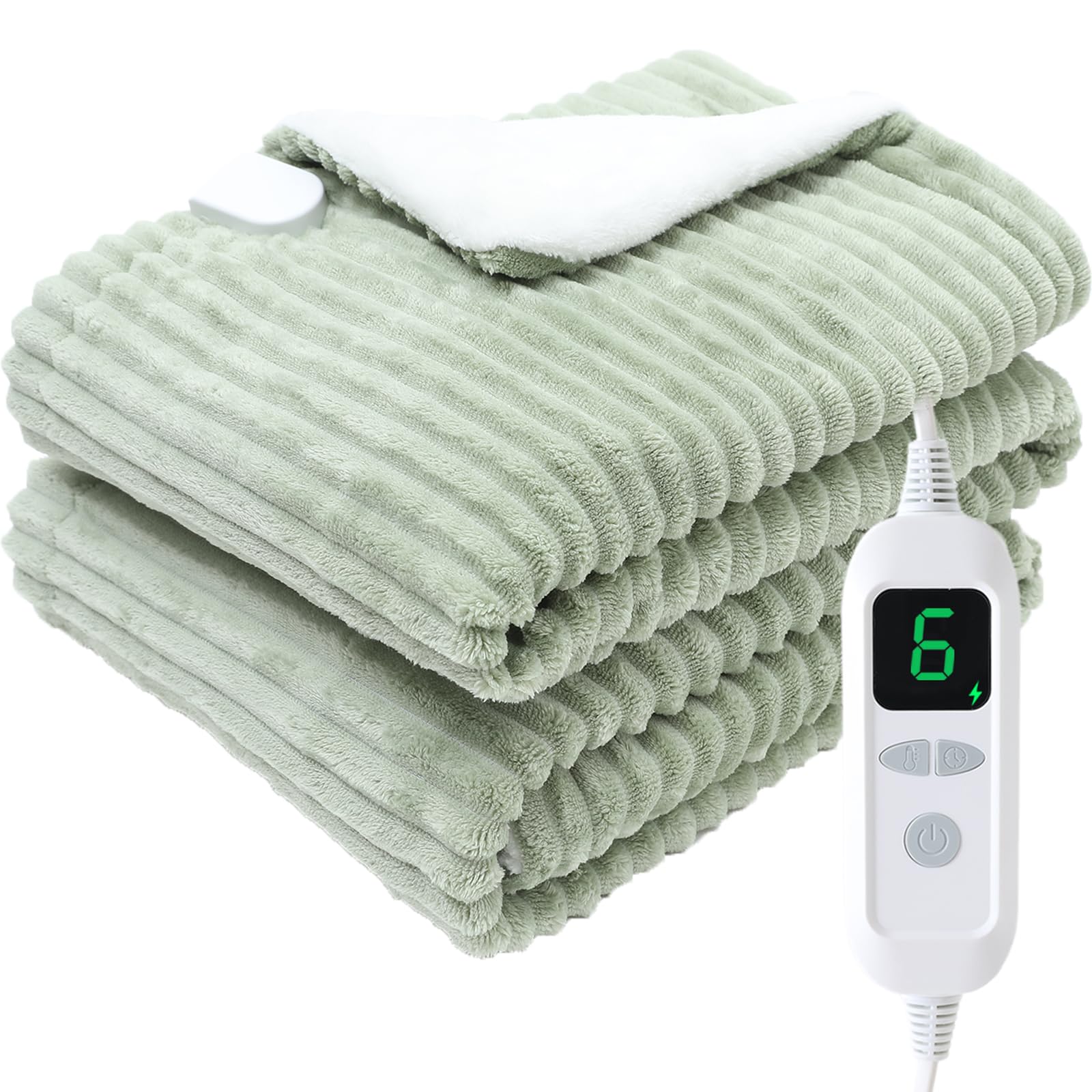 Amazon.co.jp : 電気毛布 【AI自動調整×両面フランネル 】 炭素繊維